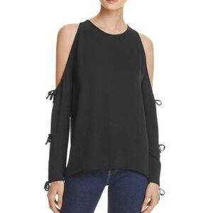 L’Academic Black Open Shoulder Blouse l Size M